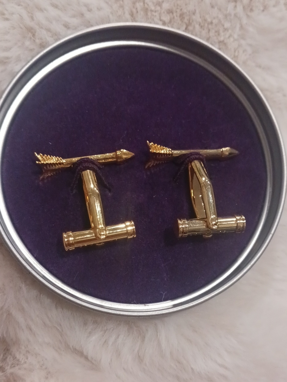 Ted Baker Gold Arrow Motif Cufflinks